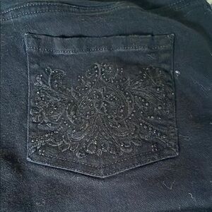 Black Embroidered jorts:D